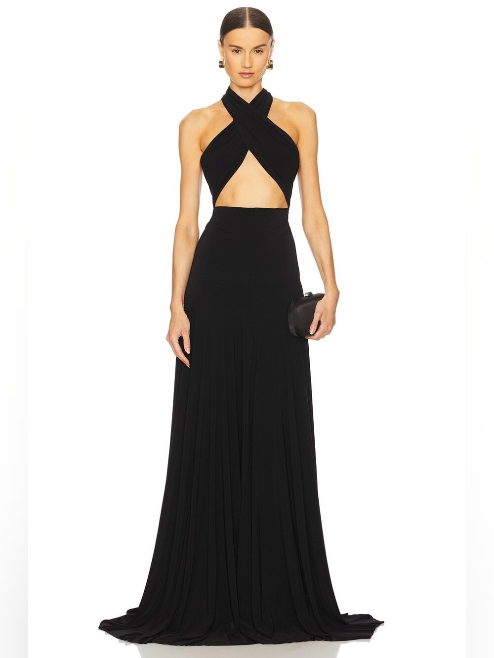 NWT $350 NORMA KAMALI Convertible Gown In Black Small